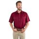 Pack Saddle Mens Short Sleeve Half Button Work Shirt - Burgundy