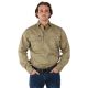 Australian Made Heavy Weight Coburn Mens Half Button Work Shirts - Khaki