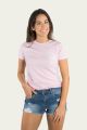 Signature Bull Womens Classic Fit T-Shirt - Ballet Pink with White Print