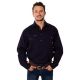 King River Mens Half Button Work Shirt - Black