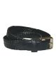 Harry Leather Braided Belt Black
