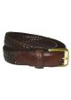 Harry Leather Braided Belt Brown